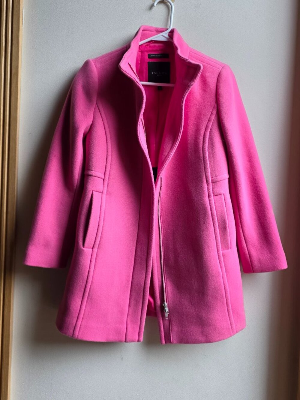 Talbots Italian Woven Pink Winter Coat Size 2 Petite